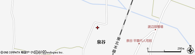 宮城県栗原市瀬峰泉谷121周辺の地図