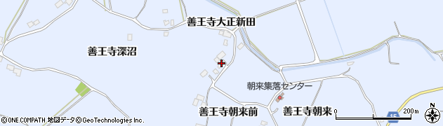 宮城県登米市米山町（善王寺朝来前）周辺の地図