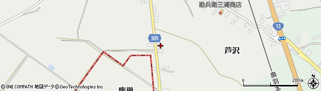 山形県尾花沢市芦沢992周辺の地図