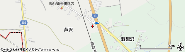 山形県尾花沢市芦沢3-4周辺の地図