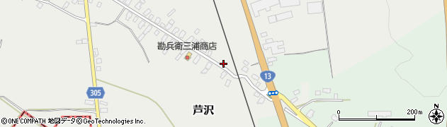 山形県尾花沢市芦沢17周辺の地図