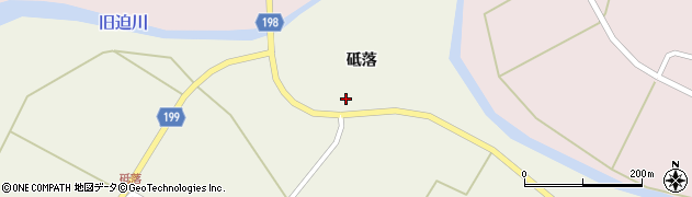 宮城県登米市米山町西野（砥落）周辺の地図
