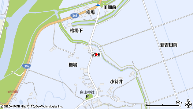 〒987-0302 宮城県登米市米山町櫓場の地図