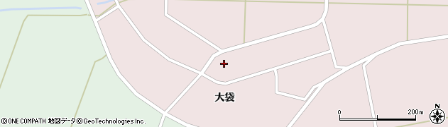 宮城県登米市南方町（大袋浦）周辺の地図