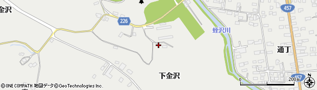 宮城県大崎市岩出山下金沢周辺の地図