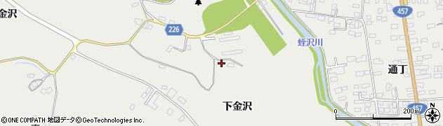 宮城県大崎市岩出山（下金沢）周辺の地図