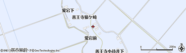 宮城県登米市米山町善王寺猿ケ崎周辺の地図
