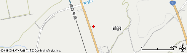山形県尾花沢市芦沢1116周辺の地図