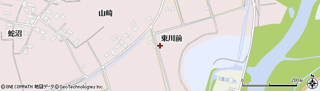 宮城県登米市南方町東川前周辺の地図
