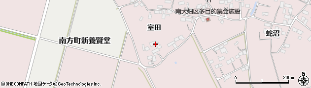 宮城県登米市南方町室田周辺の地図