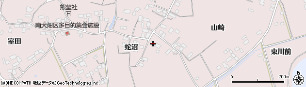 宮城県登米市南方町蛇沼46周辺の地図