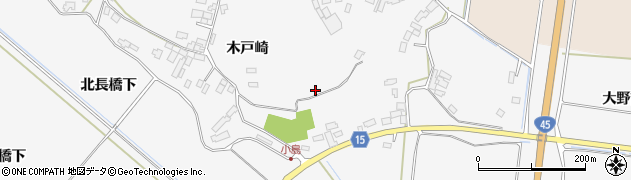宮城県登米市登米町小島（木戸崎）周辺の地図