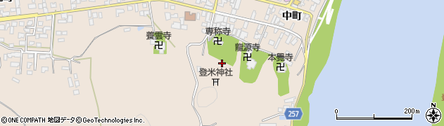 宮城県登米市登米町寺池道場周辺の地図