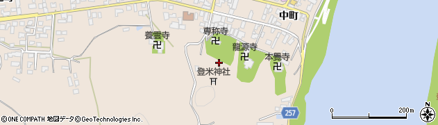 宮城県登米市登米町寺池（道場）周辺の地図