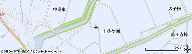 宮城県登米市米山町（土佐ケ渕）周辺の地図