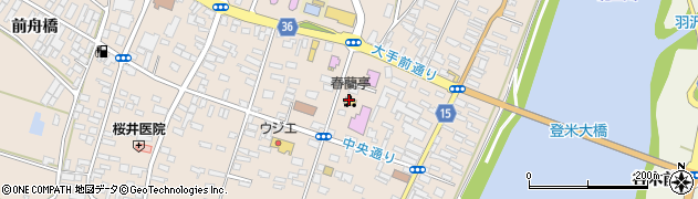 登米市　春蘭亭周辺の地図