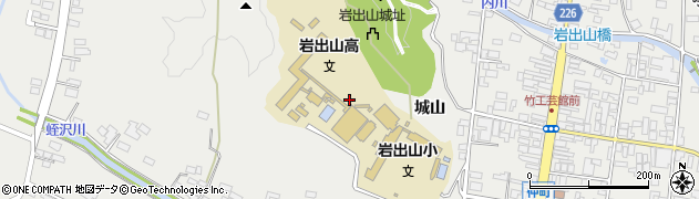 宮城県大崎市岩出山城山周辺の地図