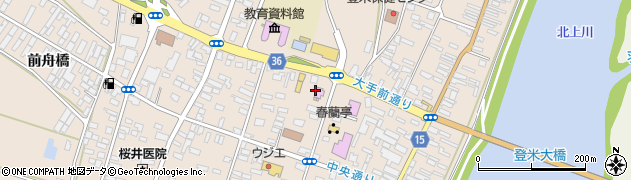 登米市　水沢県庁記念館周辺の地図