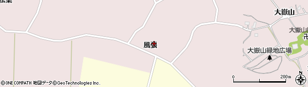 宮城県登米市南方町風張周辺の地図