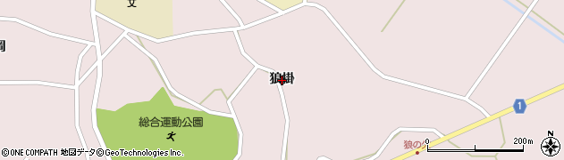 宮城県登米市南方町（狼掛）周辺の地図