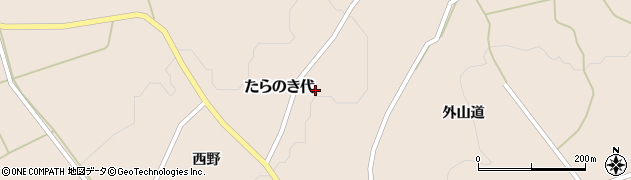 山形県鶴岡市たらのき代周辺の地図