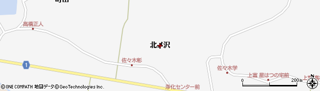 宮城県栗原市瀬峰（北ノ沢）周辺の地図