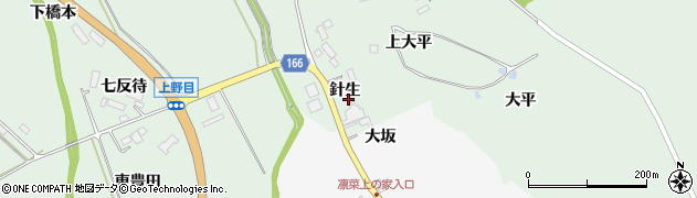 宮城県大崎市岩出山上野目針生周辺の地図