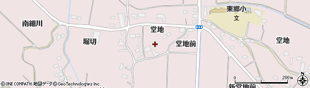 宮城県登米市南方町（堂地）周辺の地図