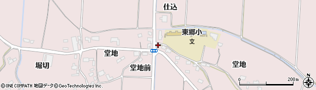 宮城県登米市南方町堂地前周辺の地図