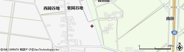 宮城県登米市登米町小島東岡谷地周辺の地図