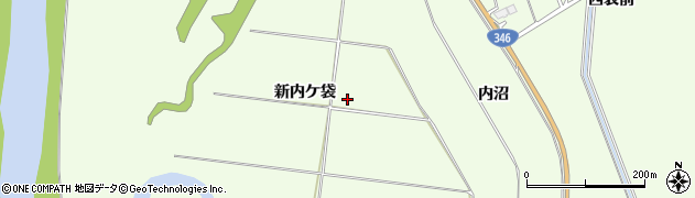 宮城県登米市迫町森（新内ケ袋）周辺の地図