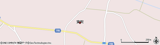 宮城県登米市南方町実沢周辺の地図