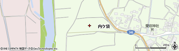宮城県登米市迫町森（内ケ袋）周辺の地図