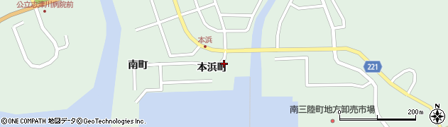 宮城県南三陸町（本吉郡）志津川（本浜町）周辺の地図