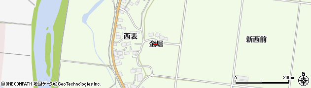 宮城県登米市迫町森（金堀）周辺の地図