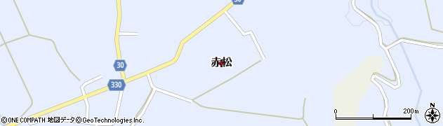 山形県大蔵村（最上郡）赤松周辺の地図
