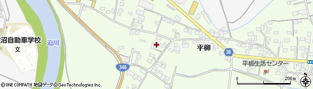 宮城県登米市迫町森平柳66周辺の地図