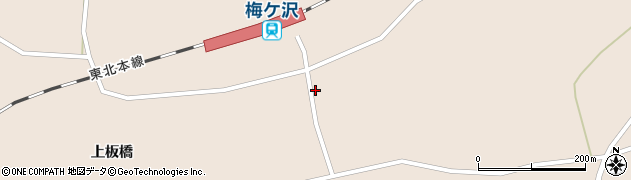 梅ヶ沢駅前簡易郵便局周辺の地図