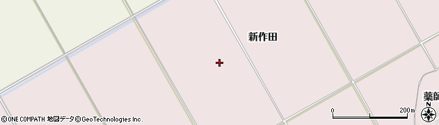 宮城県登米市南方町新作田周辺の地図