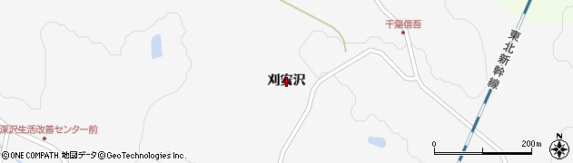 宮城県栗原市瀬峰（刈安沢）周辺の地図