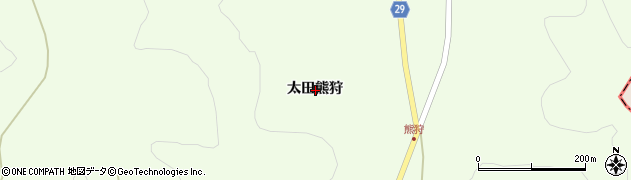 宮城県栗原市築館太田熊狩周辺の地図