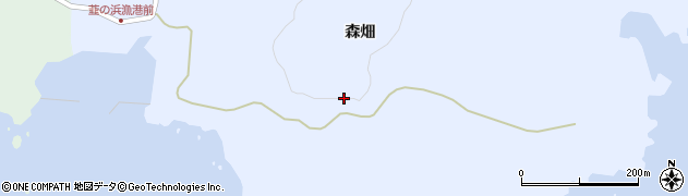 宮城県南三陸町（本吉郡）歌津（森畑）周辺の地図