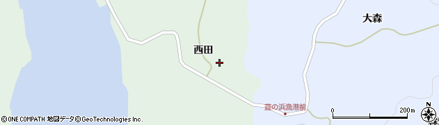 宮城県南三陸町（本吉郡）志津川（西田）周辺の地図