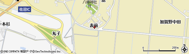 宮城県登米市中田町石森表前周辺の地図
