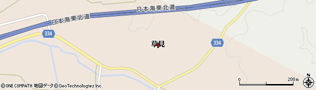 山形県鶴岡市中山（草見）周辺の地図