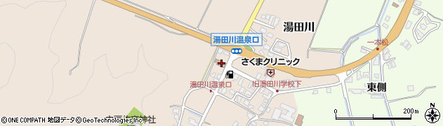 湯田川郵便局周辺の地図