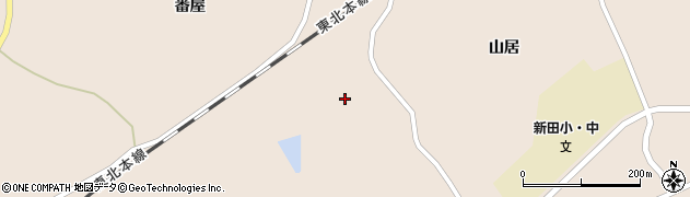 宮城県登米市迫町新田山居4周辺の地図