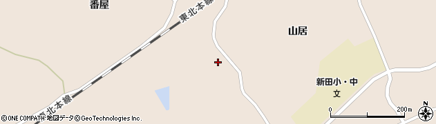 宮城県登米市迫町新田山居5周辺の地図