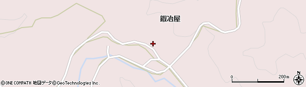 宮城県登米市東和町米谷鍜冶屋周辺の地図