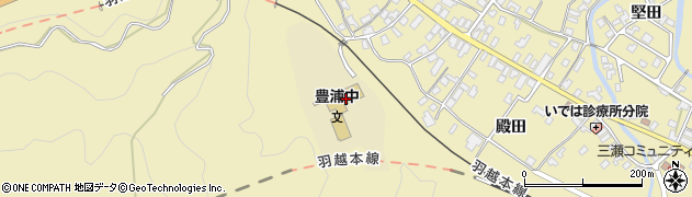 鶴岡市立豊浦中学校周辺の地図